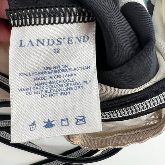 Lands' End bundle / lot (2) swim tops and blue swim bottoms tankini bikini 10/12 - Picture 11 of 13